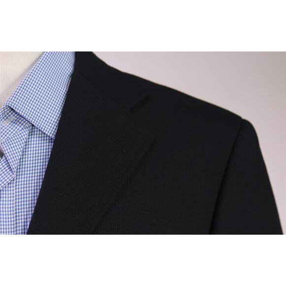 Paul Stuart Japan Black Knit Woven Wool w/ Metal Button Blazer Jacket 38R - Picture 4 of 9